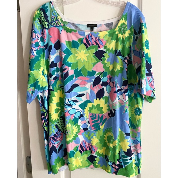 Talbots Sweaters - Talbots Floral Short Sleeved Sweater. Sz: 2x